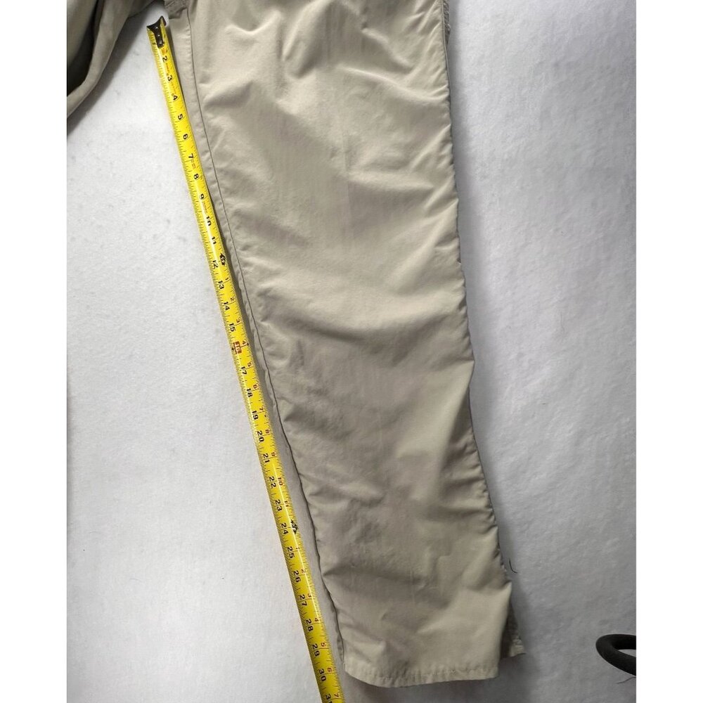 Cabelas Womens Outdoor Hiking Pants Zipper Pockets 12 Nylon Beige Active - Picture 13 of 13